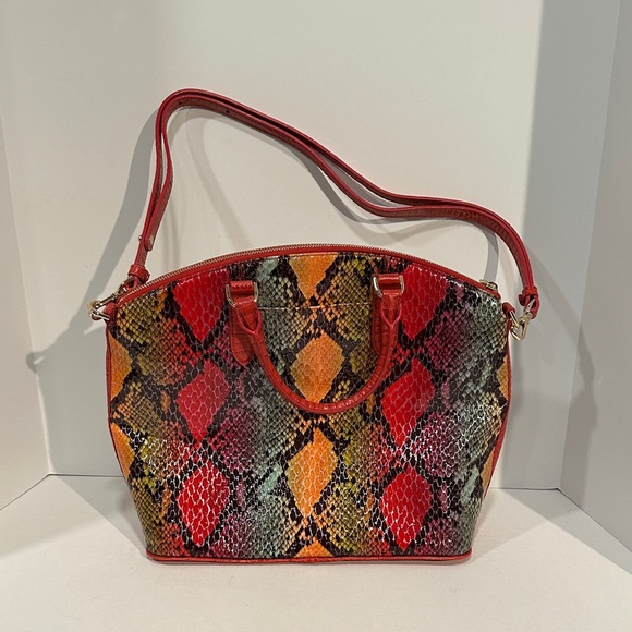 Brahmin Multicolor Snake Print Handbag - Picture 2 of 7